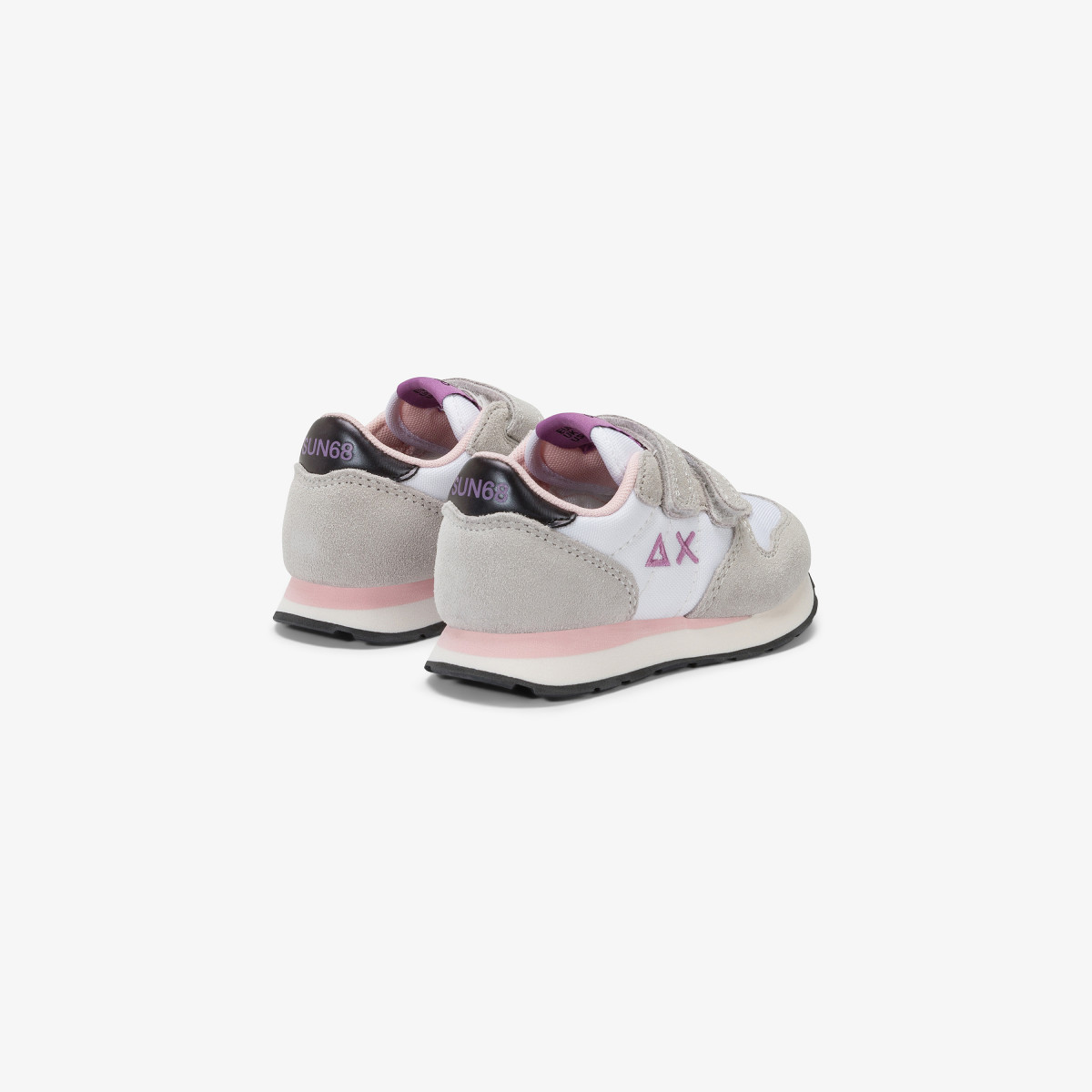 Girls’ Ally nylon and suede sneaker WHITE