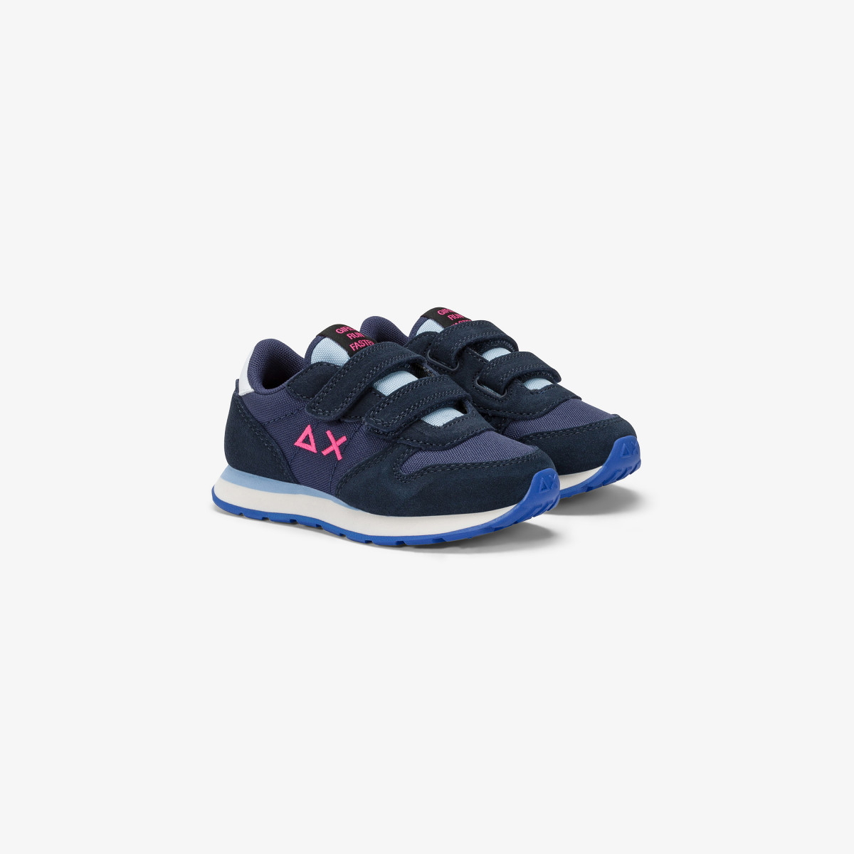 Girls’ Ally nylon and suede sneaker NAVY BLUE