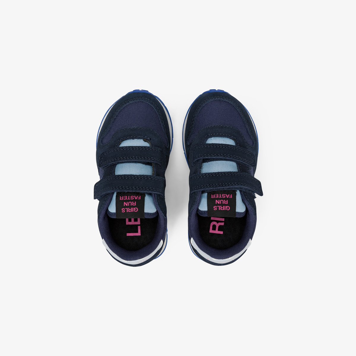 Girls’ Ally nylon and suede sneaker NAVY BLUE