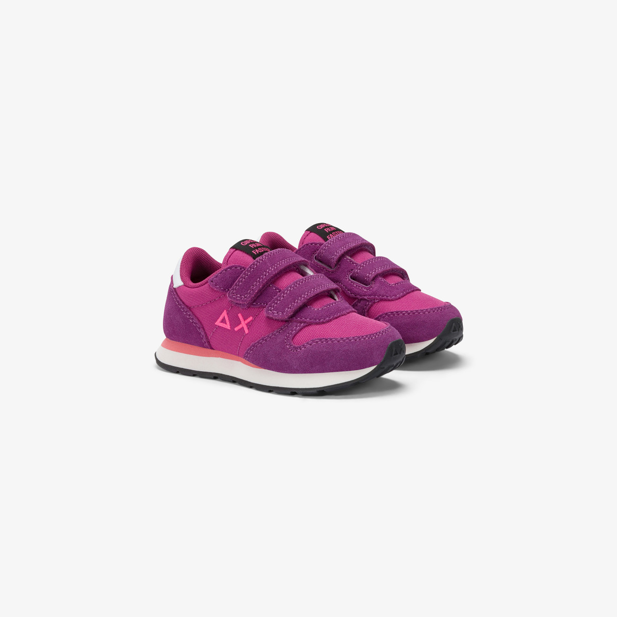 Girls’ Ally nylon and suede sneaker CYCLAMEN