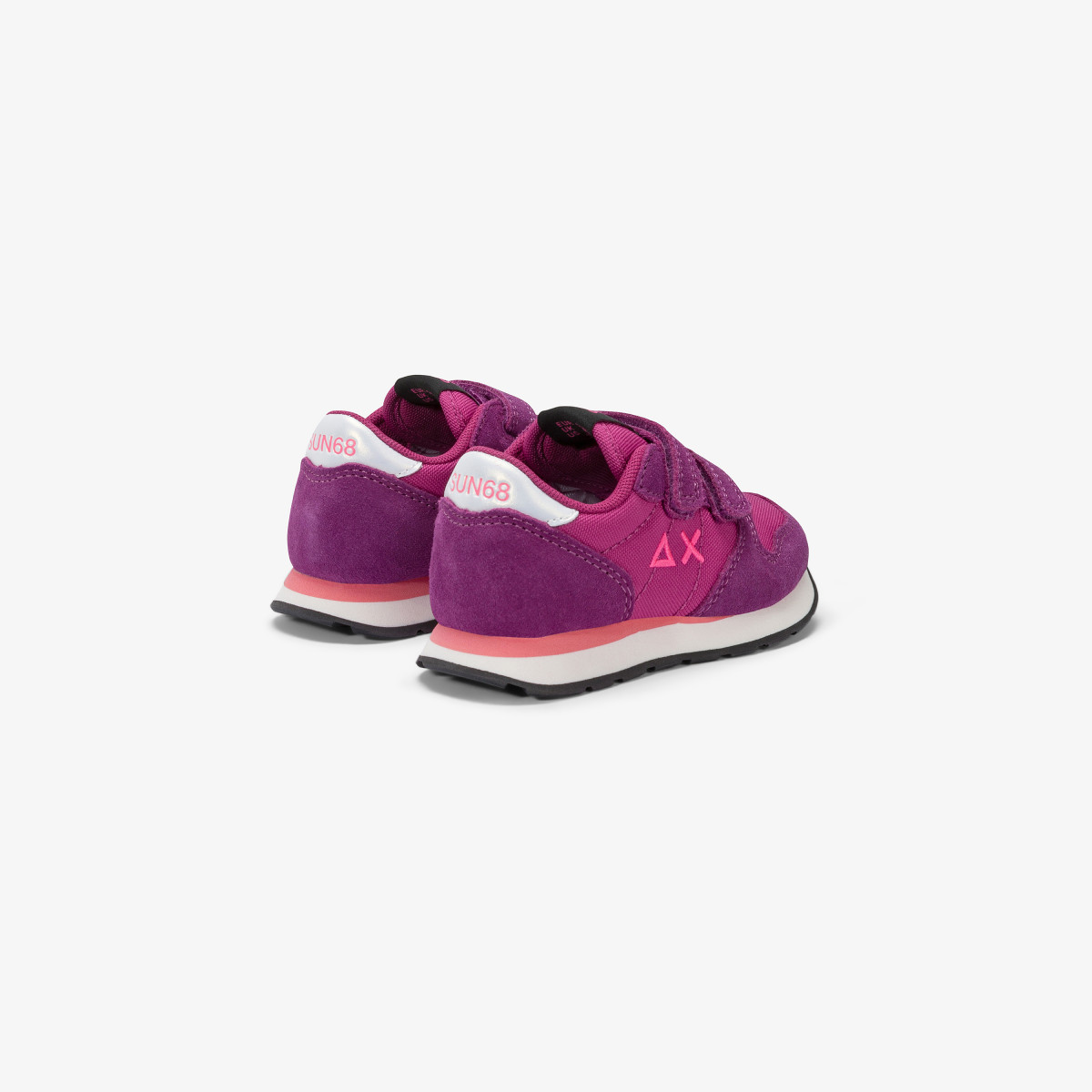 Girls’ Ally nylon and suede sneaker CYCLAMEN