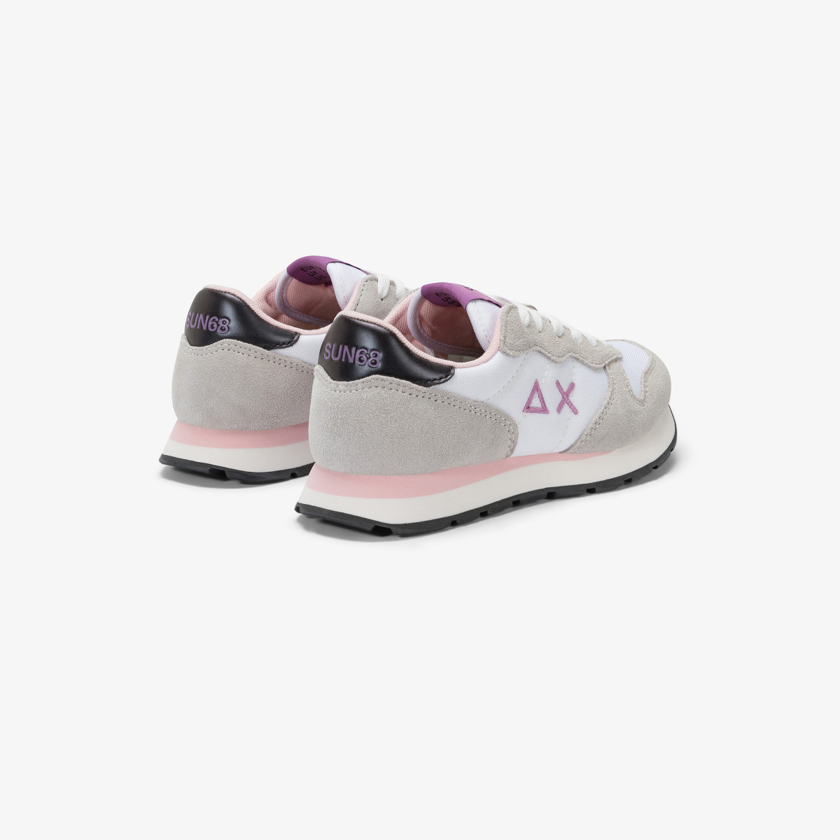 Sneaker Girl's Ally in nylon e suede BIANCO