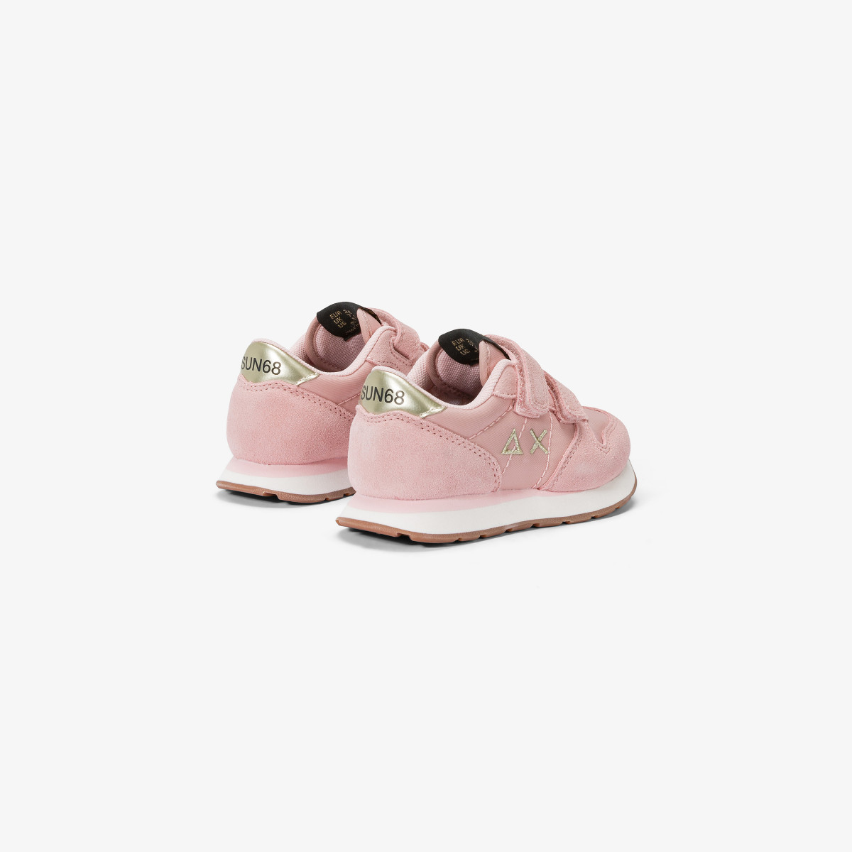 Girls’ Ally Gold nylon and suede sneaker PINK