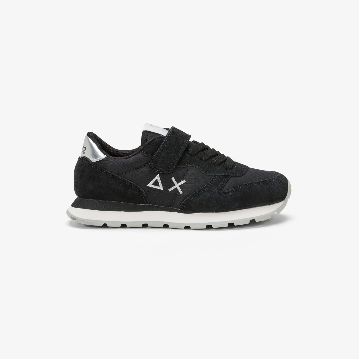 Girls’ Ally Gold nylon and suede sneaker BLACK