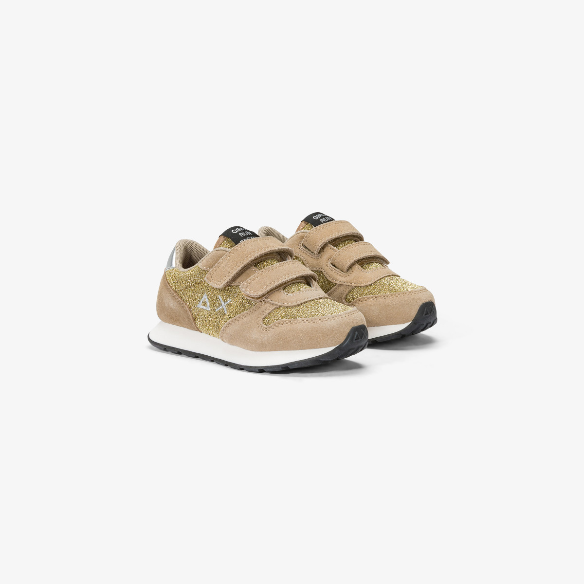 Girls’ Ally Gitter suede sneaker GOLD