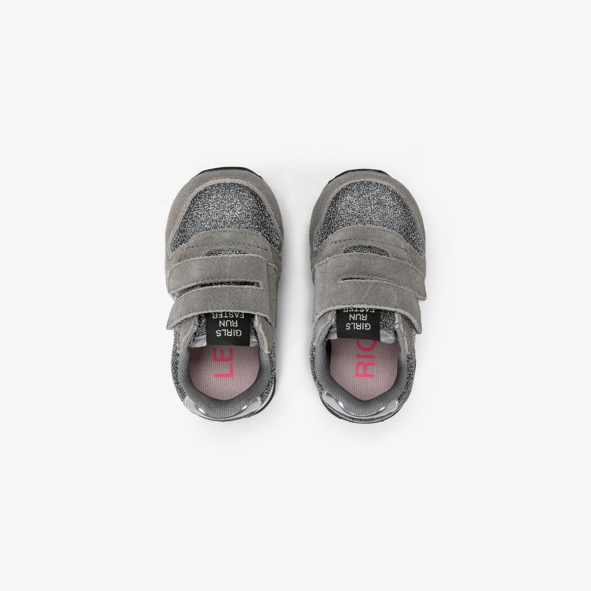 GIRL'S ALLY GLITTER TEXTILE (FIRST STEP) GRIGIO MEDIO