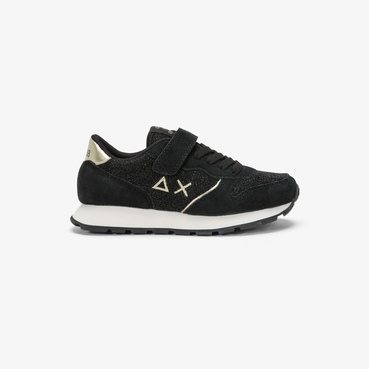 Sneaker Girl's Ally Gitter in suede NERO