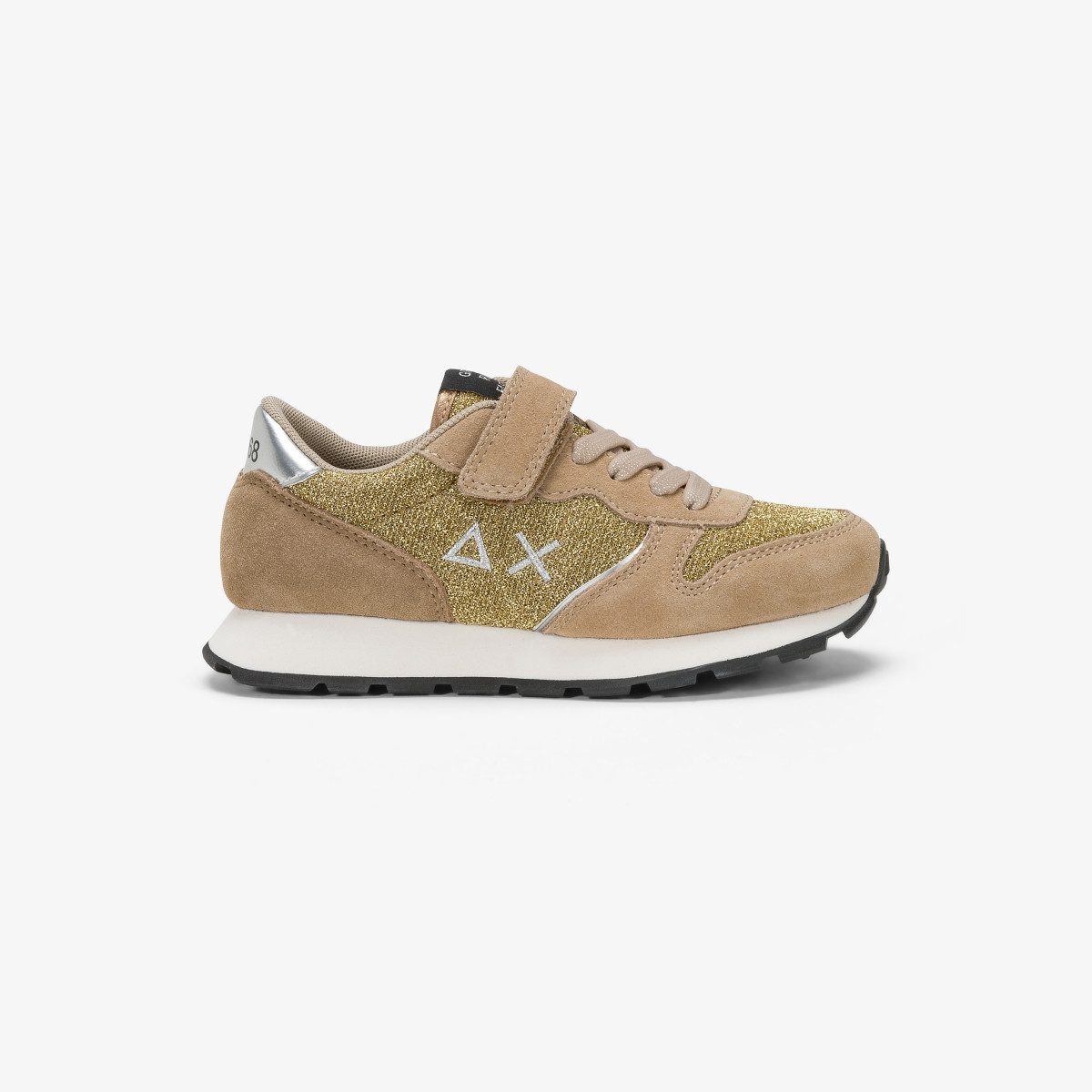 Girls’ Ally Gitter suede sneaker GOLD