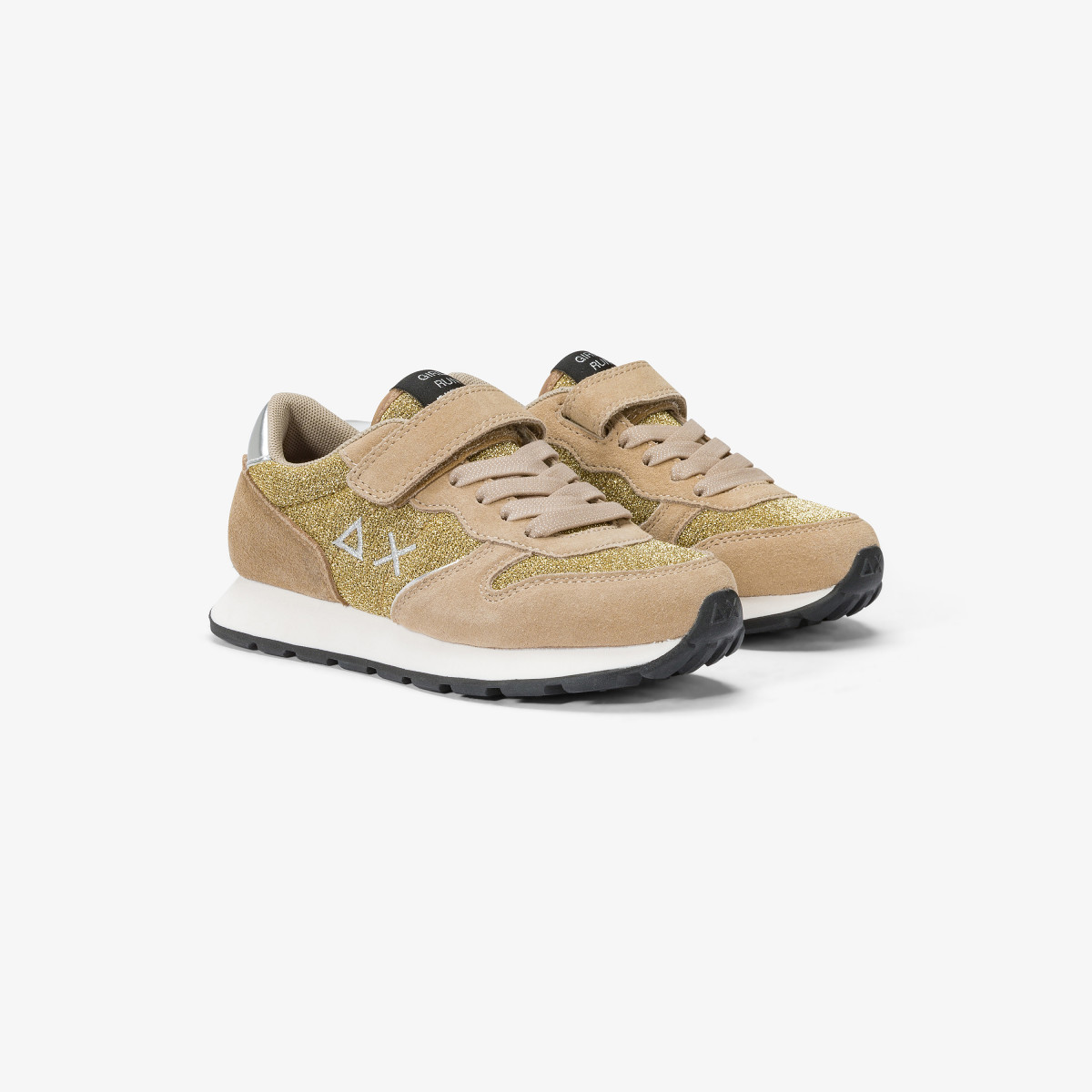 Girls’ Ally Gitter suede sneaker GOLD