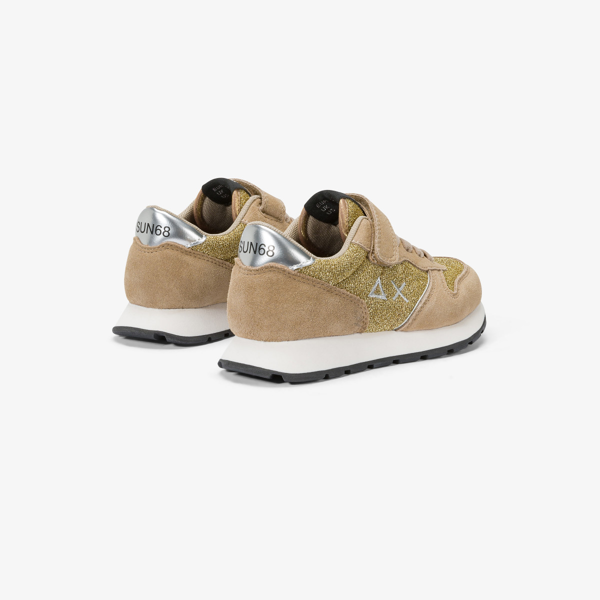 Girls’ Ally Gitter suede sneaker GOLD