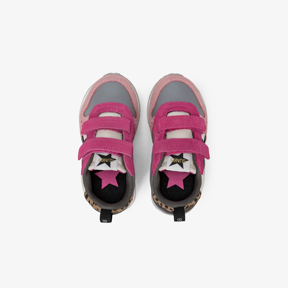 Girls’ Stargirl Multicolour nylon and suede sneaker MEDIUM GREY