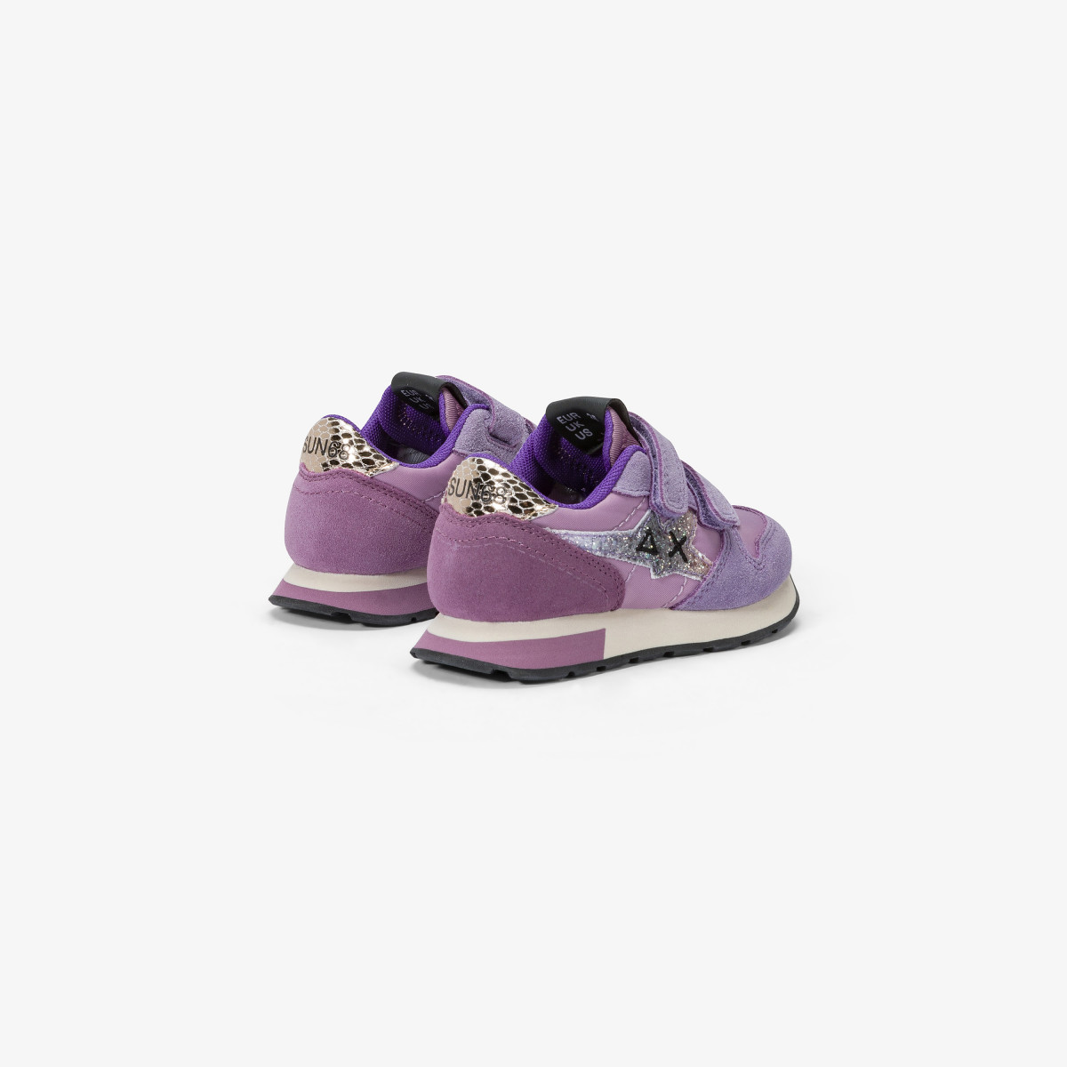 Girls’ Stargirl Glitter nylon and suede sneaker LILLA