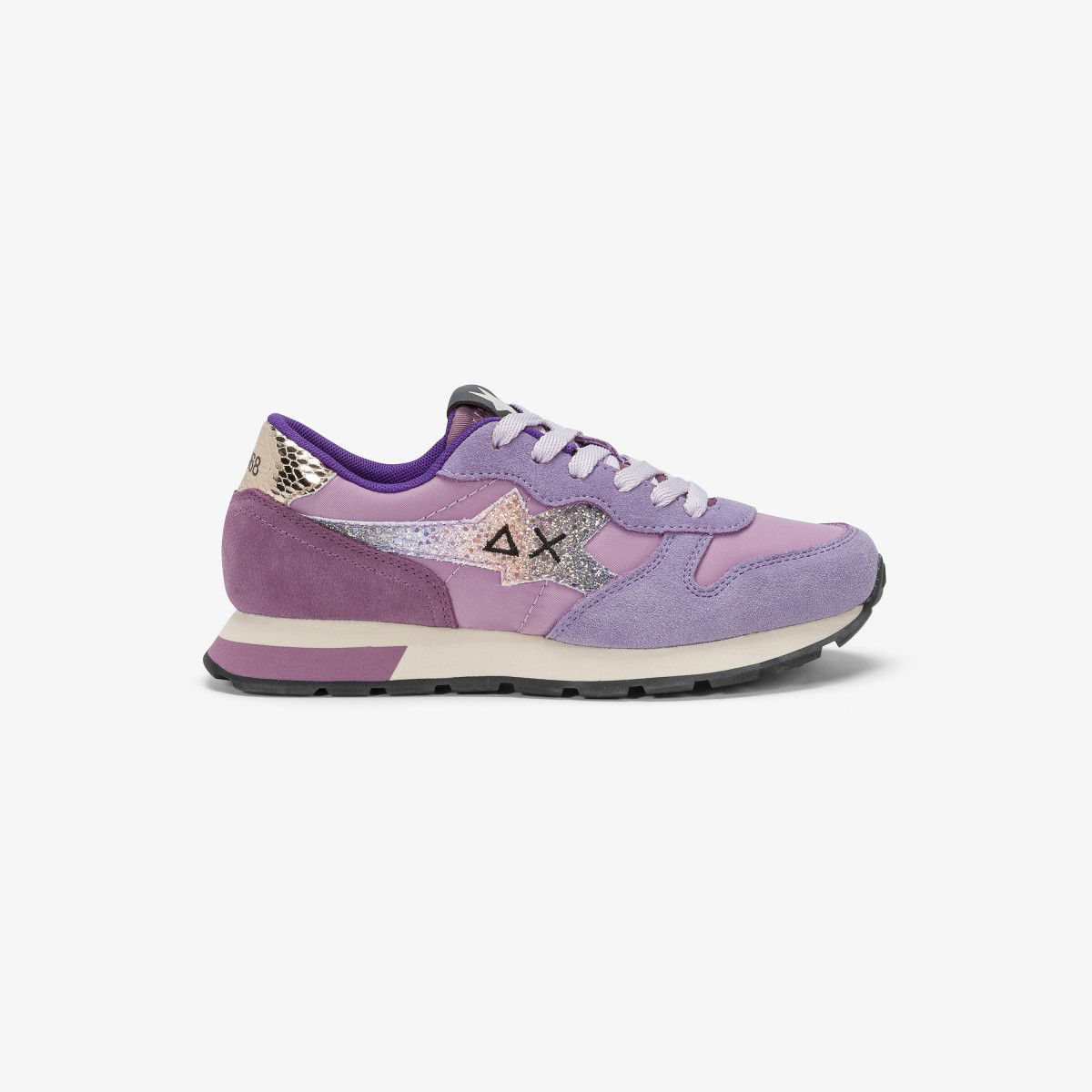 Sneaker Girl's Stargirl Glitter in nylon e suede LILLA