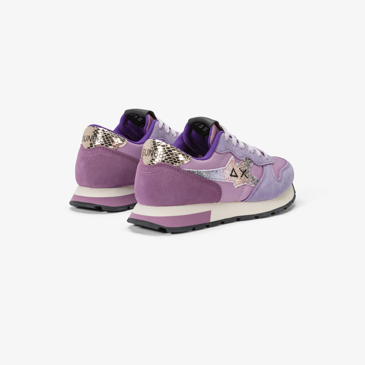 Sneaker Girl's Stargirl Glitter in nylon e suede LILLA