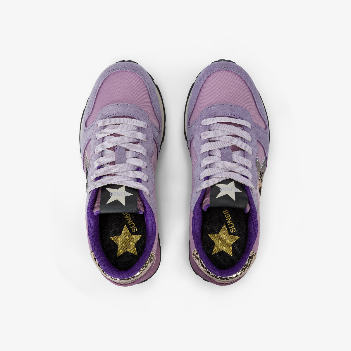 Sneaker Girl's Stargirl Glitter in nylon e suede LILLA