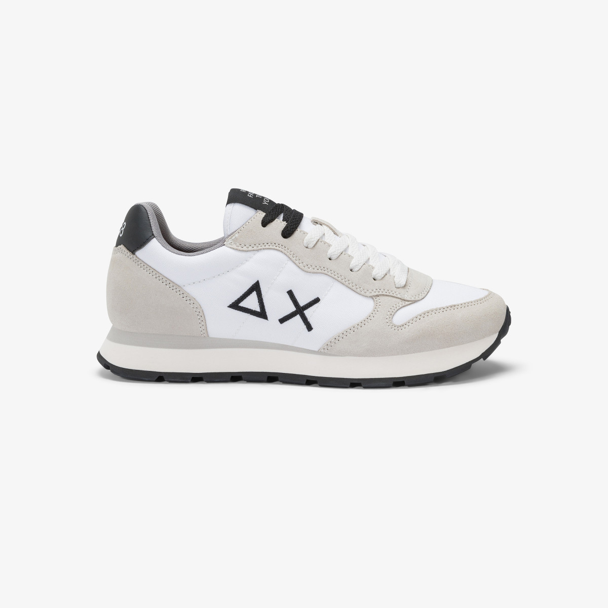 White Tom nylon and suede sneaker