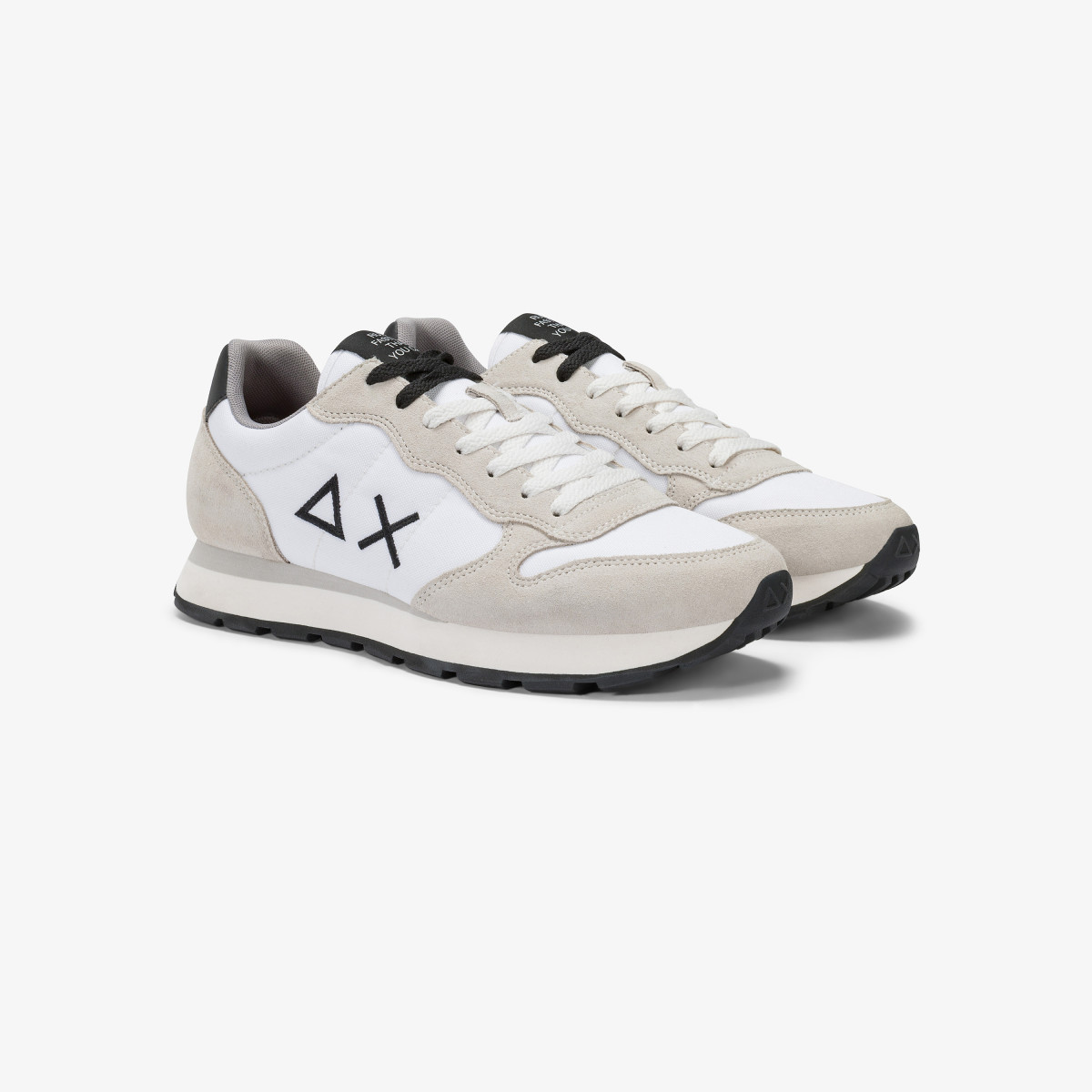 White Tom nylon and suede sneaker