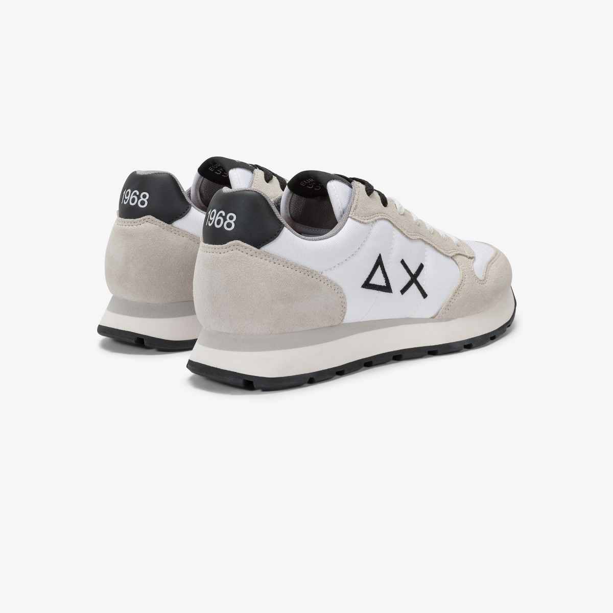White Tom nylon and suede sneaker