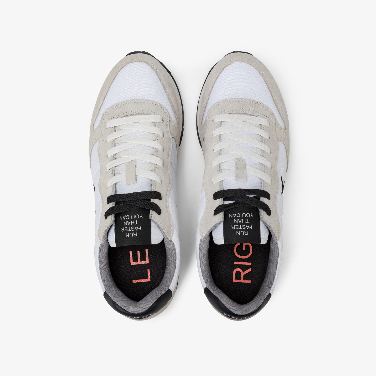 White Tom nylon and suede sneaker