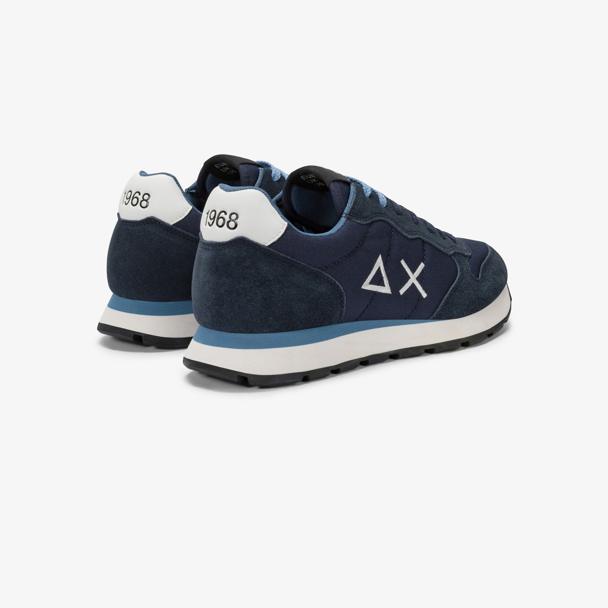 Navy blue Tom nylon and suede sneaker