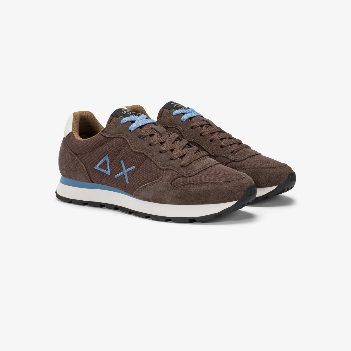 Brown Tom nylon and suede sneaker