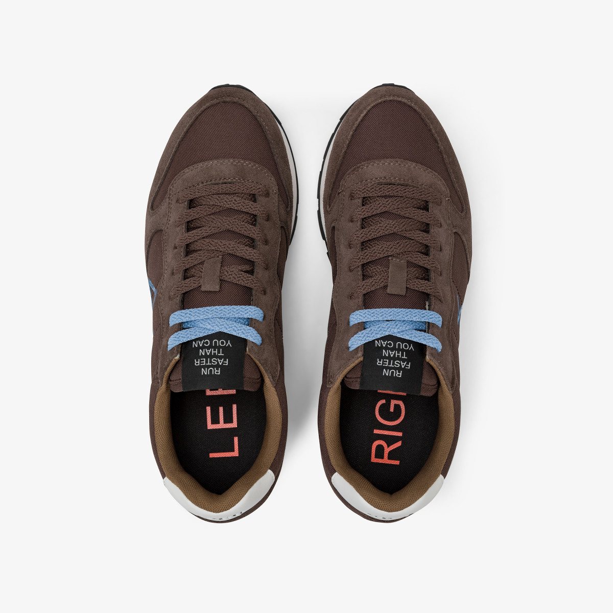 Brown Tom nylon and suede sneaker
