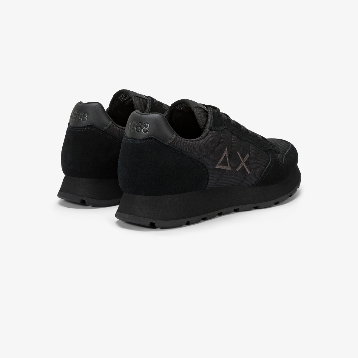 Black/dark grey Tom nylon and suede sneaker