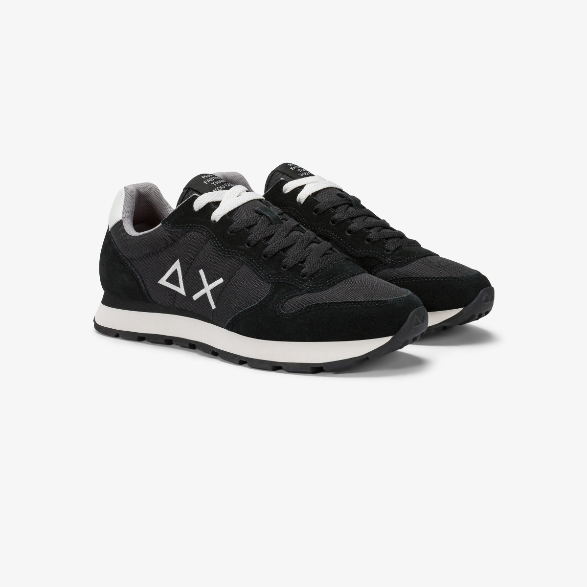 Black Tom nylon and suede sneaker