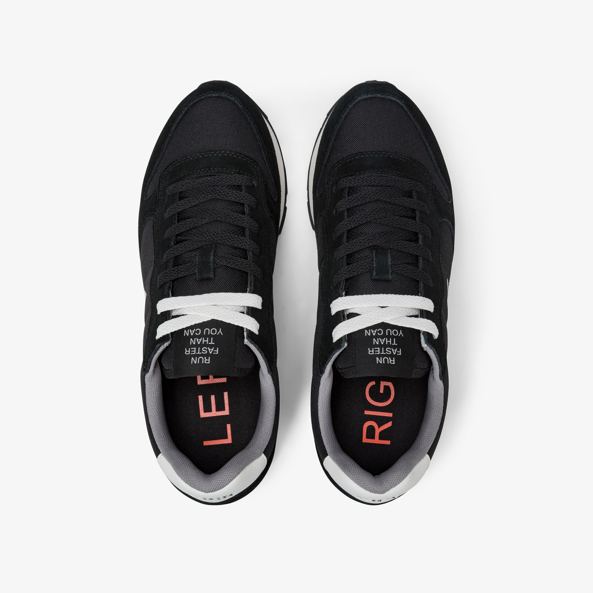 Black Tom nylon and suede sneaker