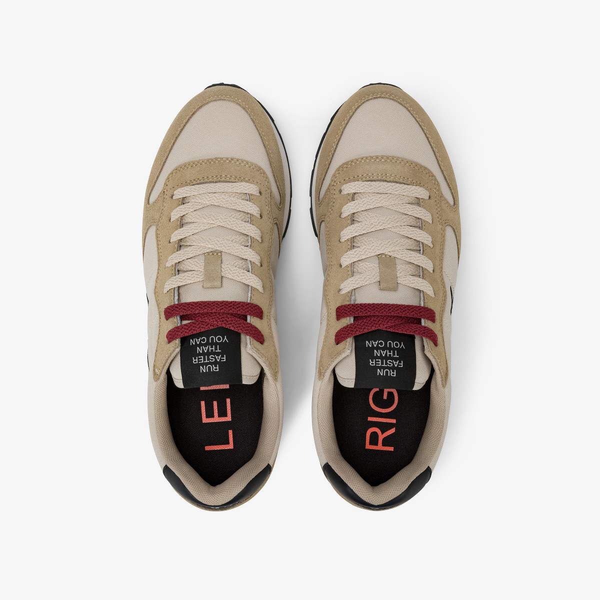Sneaker Tom in nylon e suede beige