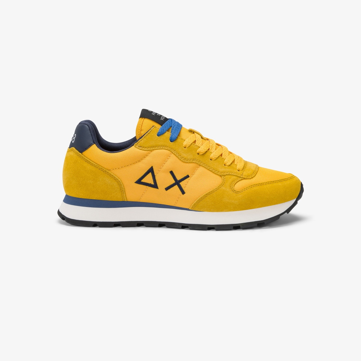 Yellow Tom nylon and suede sneaker