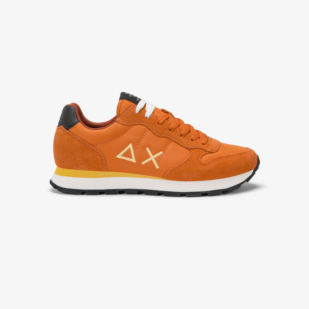 Sneaker Tom in nylon e suede carota