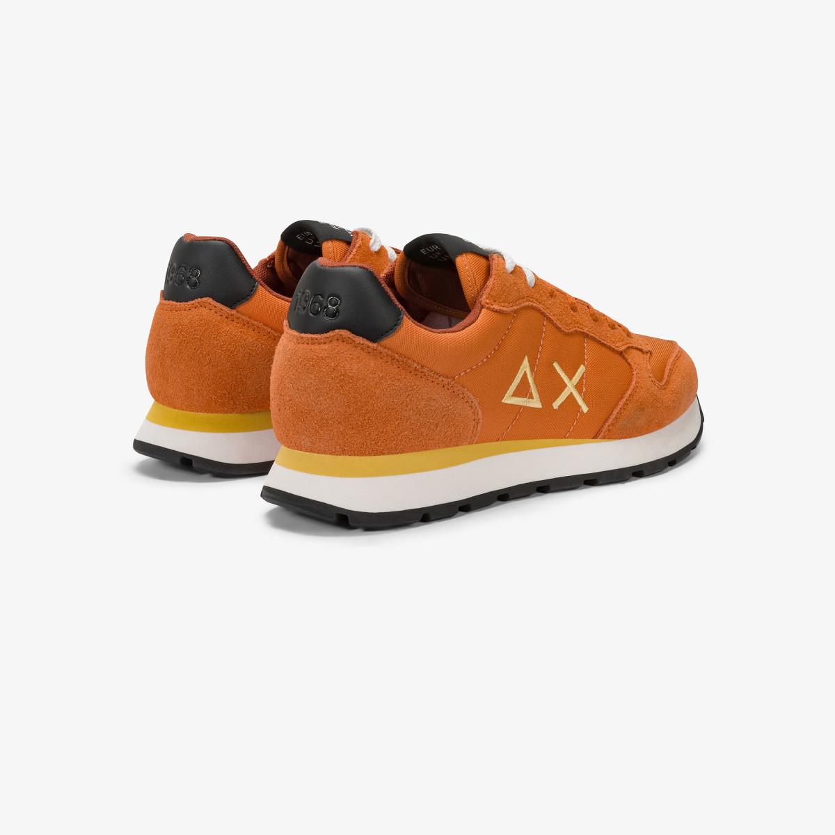 Sneaker Tom in nylon e suede carota