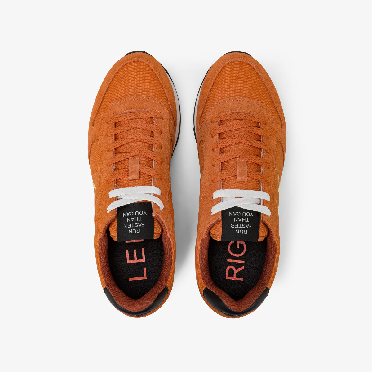 Sneaker Tom in nylon e suede carota
