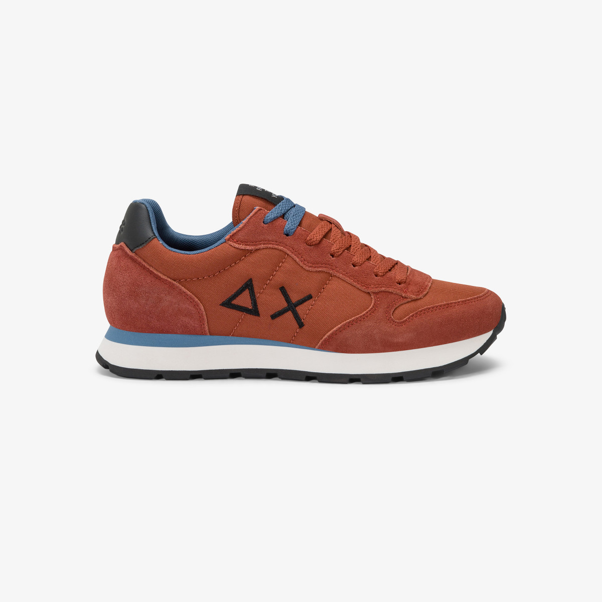Sneaker Tom in nylon e suede rust