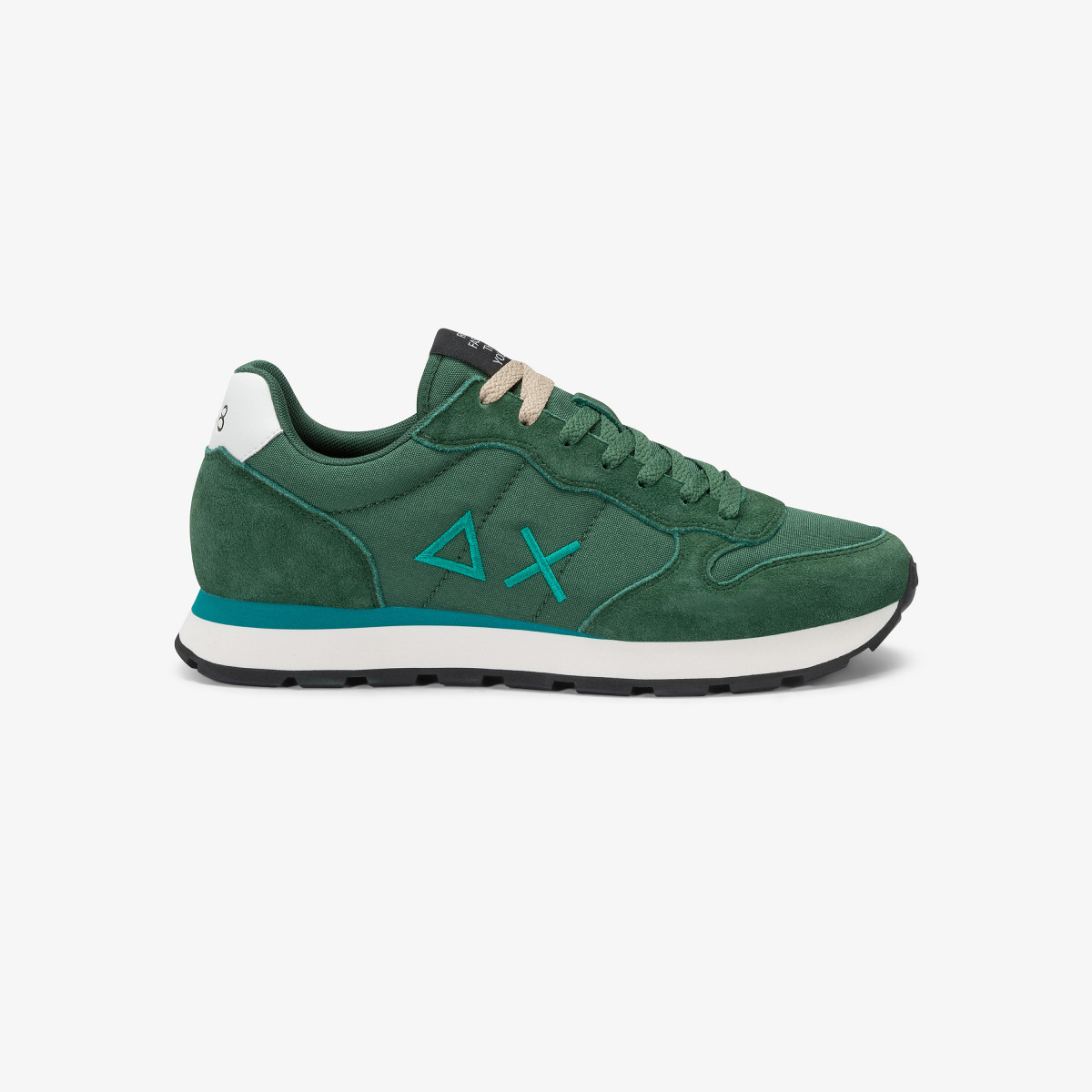 Dark green Tom nylon and suede sneaker