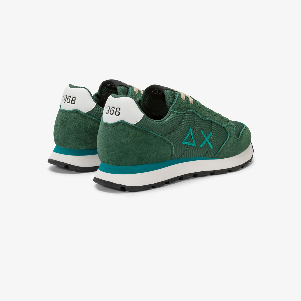 Dark green Tom nylon and suede sneaker