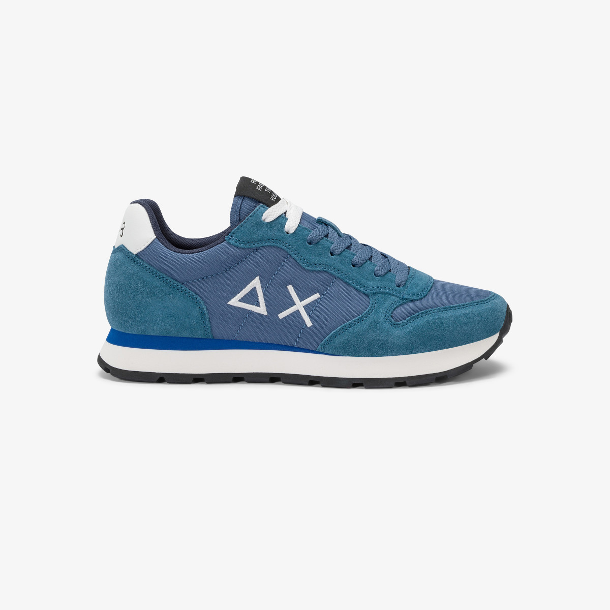 Sneaker Tom in nylon e suede avio scuro