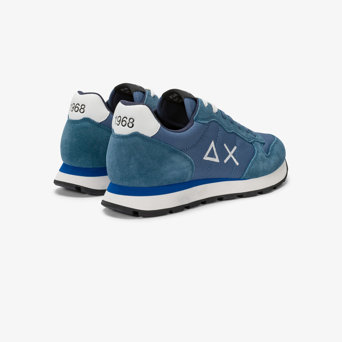 Sneaker Tom in nylon e suede avio scuro