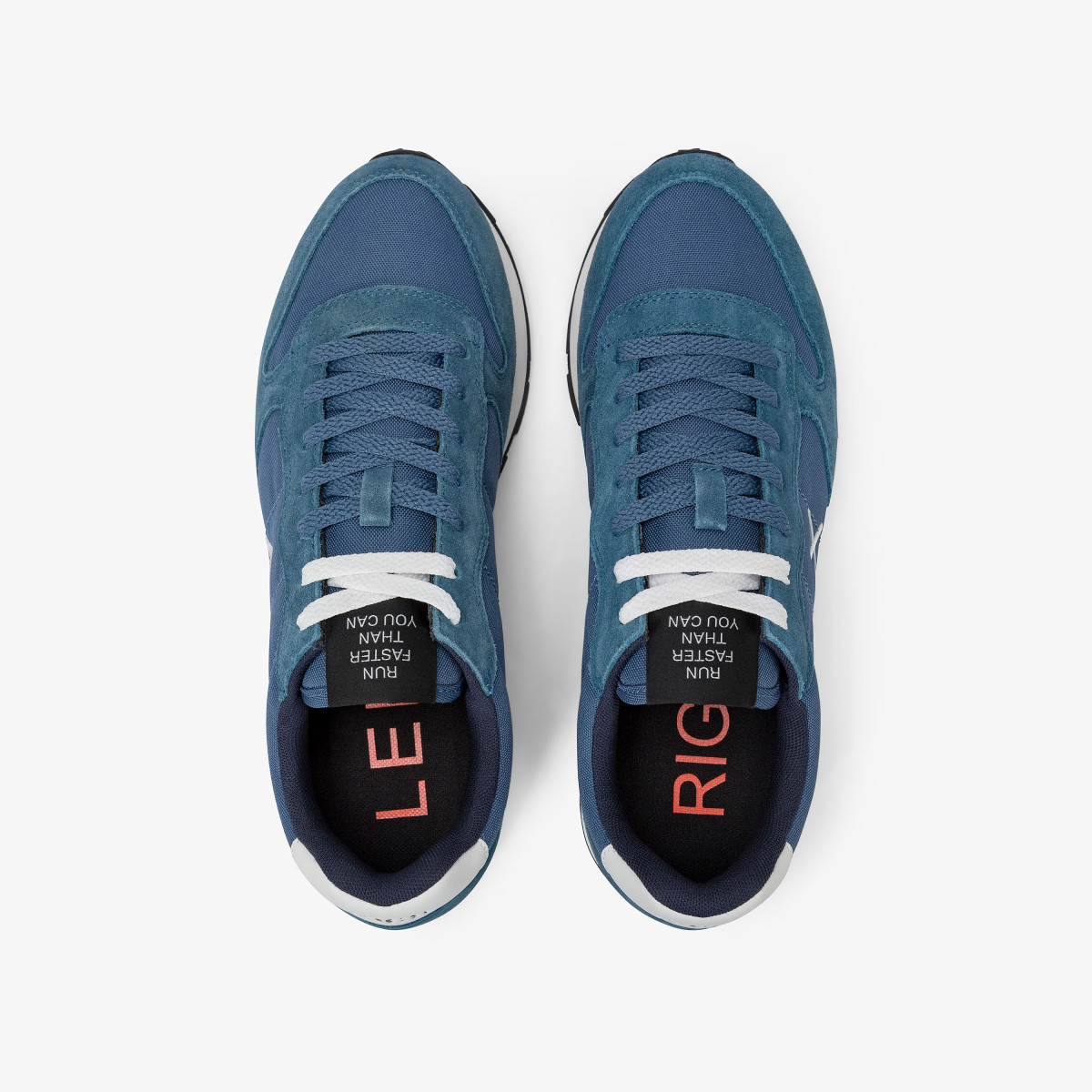Sneaker Tom in nylon e suede avio scuro