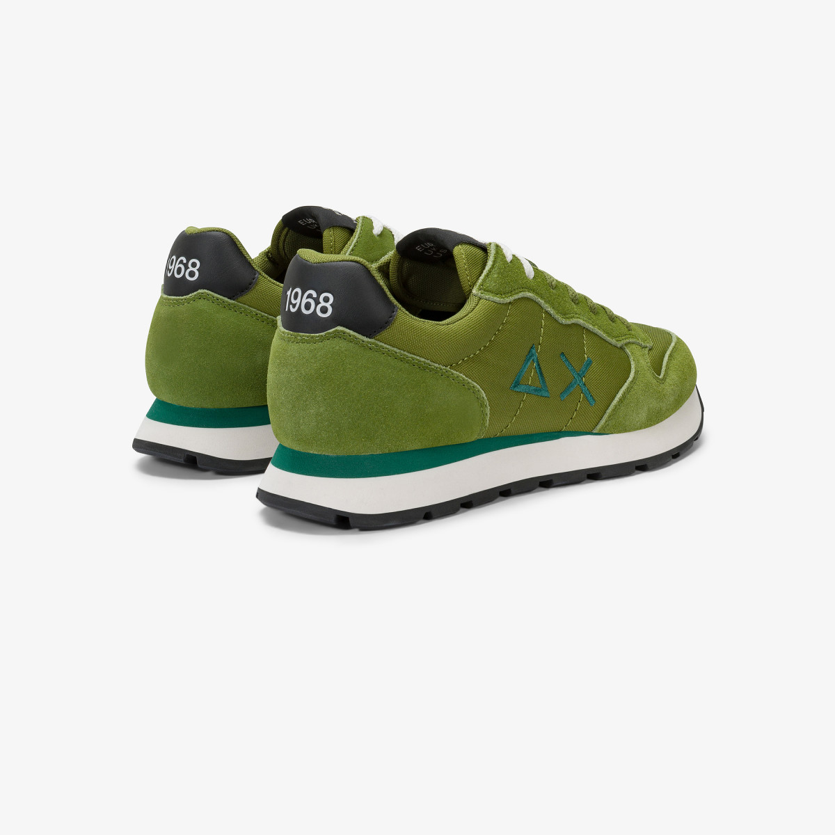Sneaker Tom in nylon e suede muschio