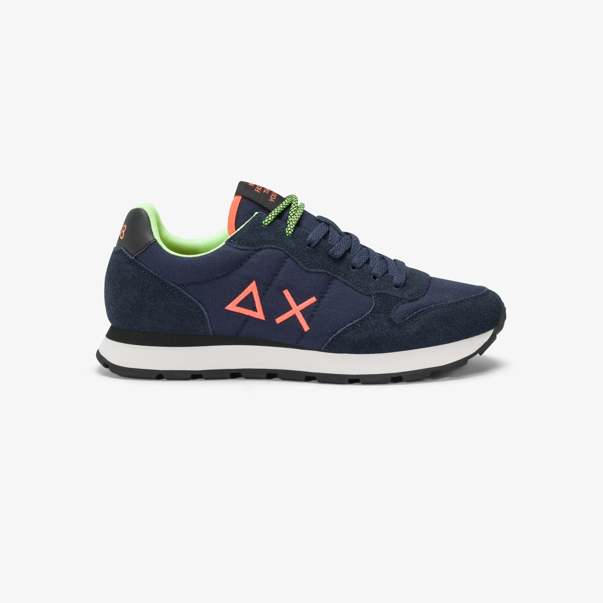 Sneaker Tom con logo fluo navy blue