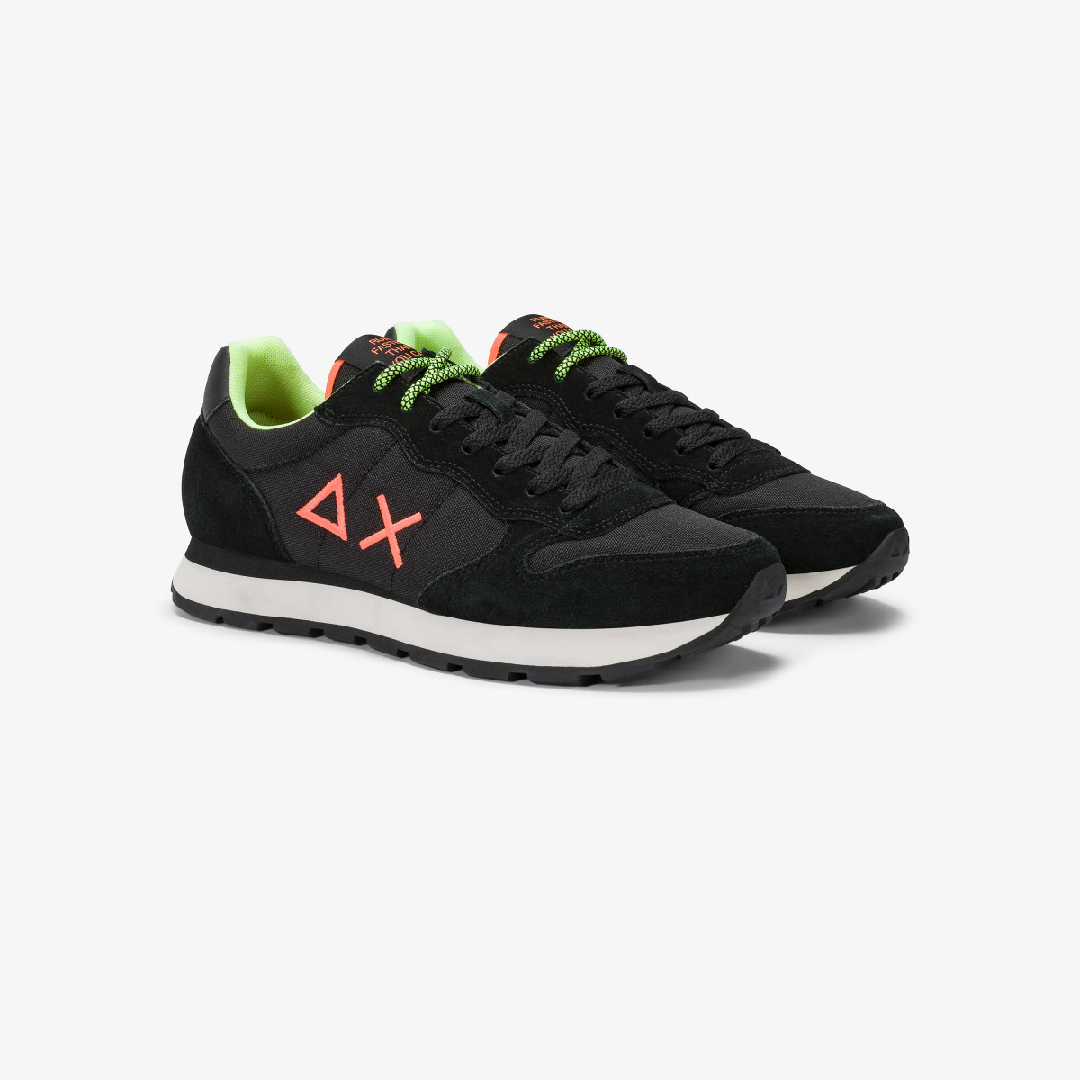 Black Tom sneaker with fluorescent logo