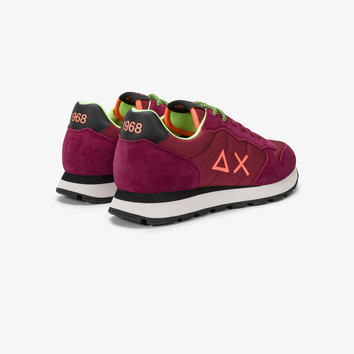 Sneaker Tom con logo fluo bordeaux