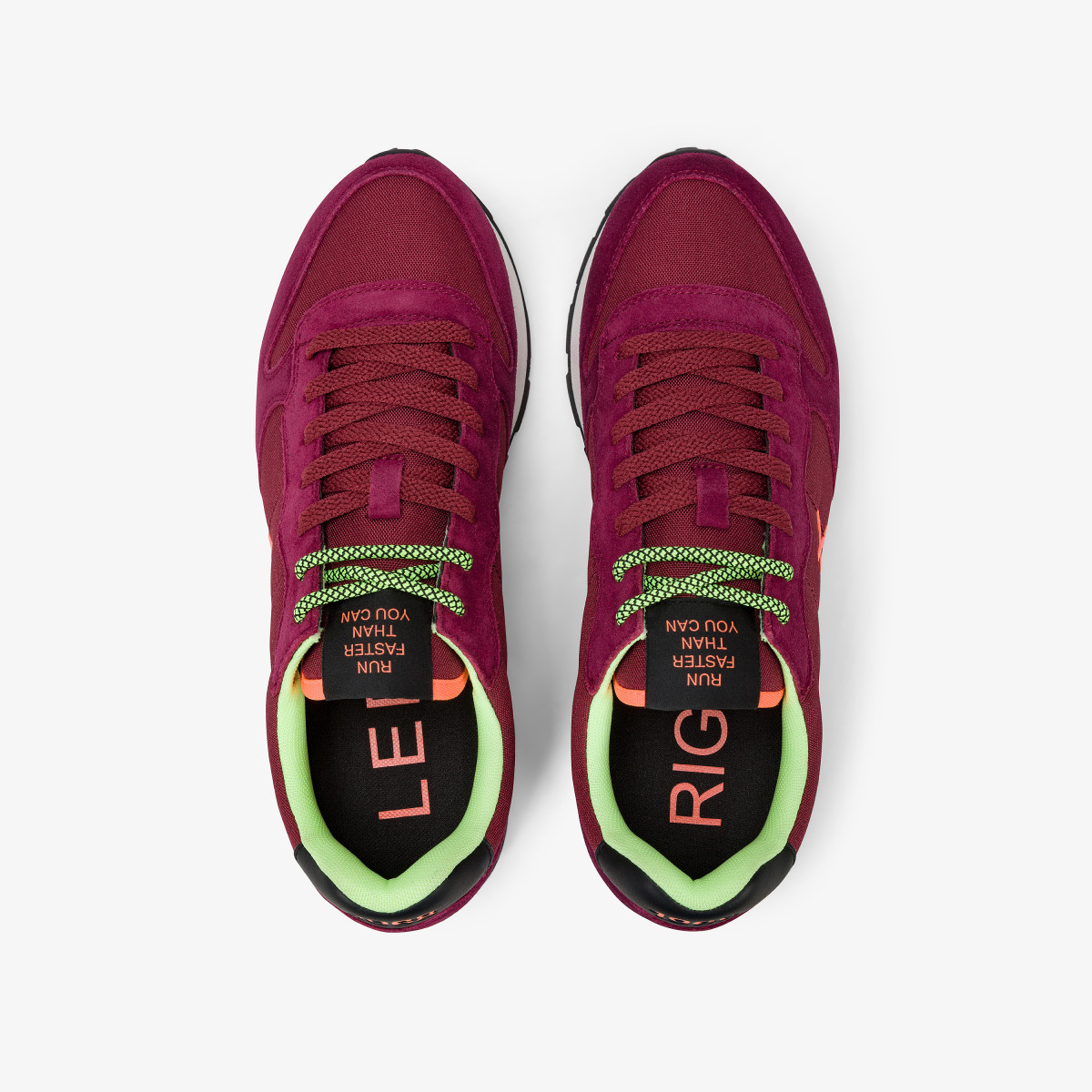 Sneaker Tom con logo fluo bordeaux