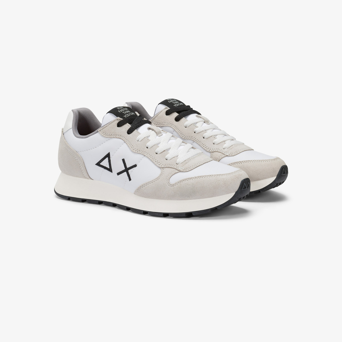 Sneaker Tom in pelle e suede bianco