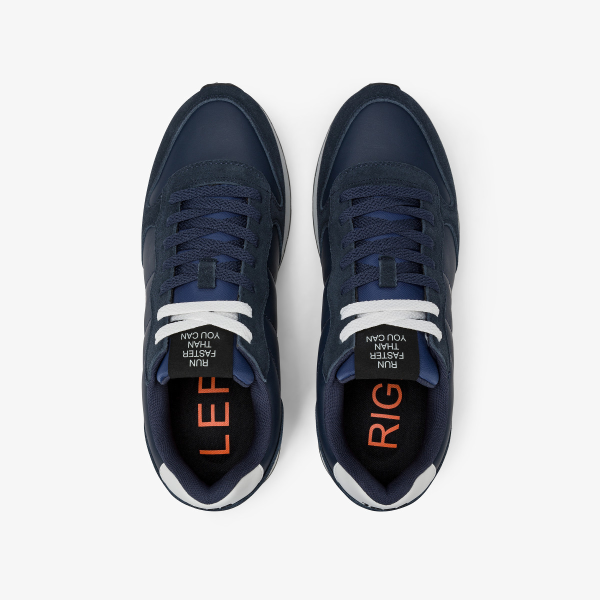 Navy blue Tom leather and suede sneaker