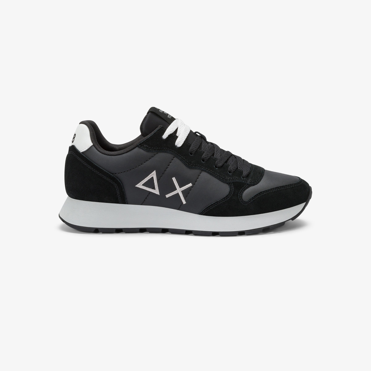 Sneaker Tom in pelle e suede nero