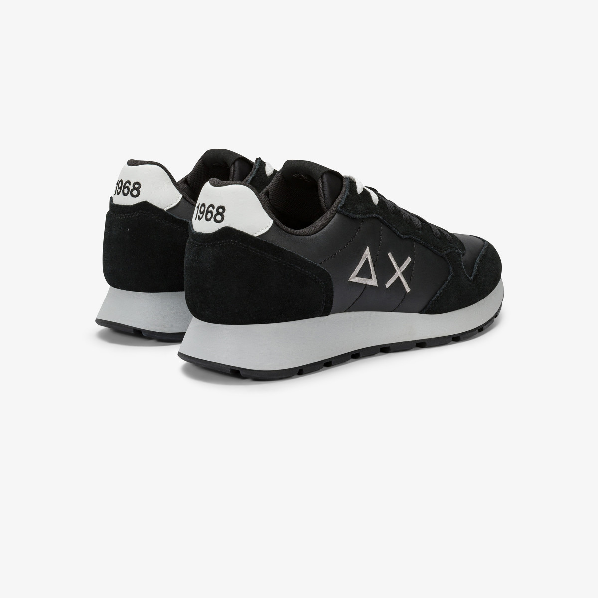 Sneaker Tom in pelle e suede nero