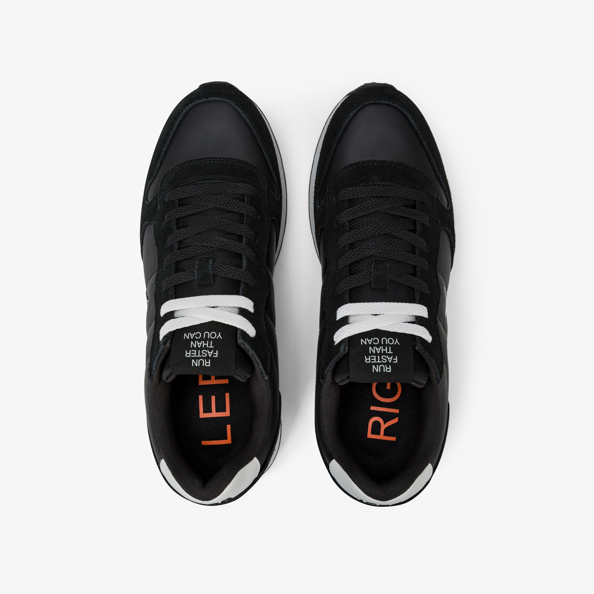 Sneaker Tom in pelle e suede nero